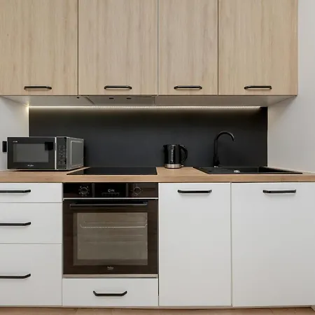 Modern White Studio With Furnished Balcony In By Renters Daire