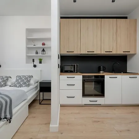 Daire Modern White Studio With Furnished Balcony In By Renters