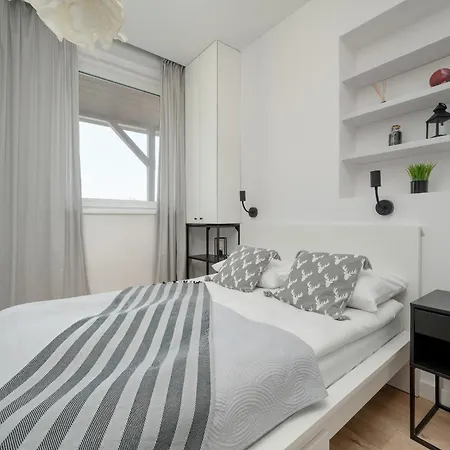 Modern White Studio With Furnished Balcony In By Renters * Wroclaw